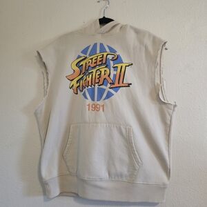 Street Fighter II Cream Sleeveless Hoodie